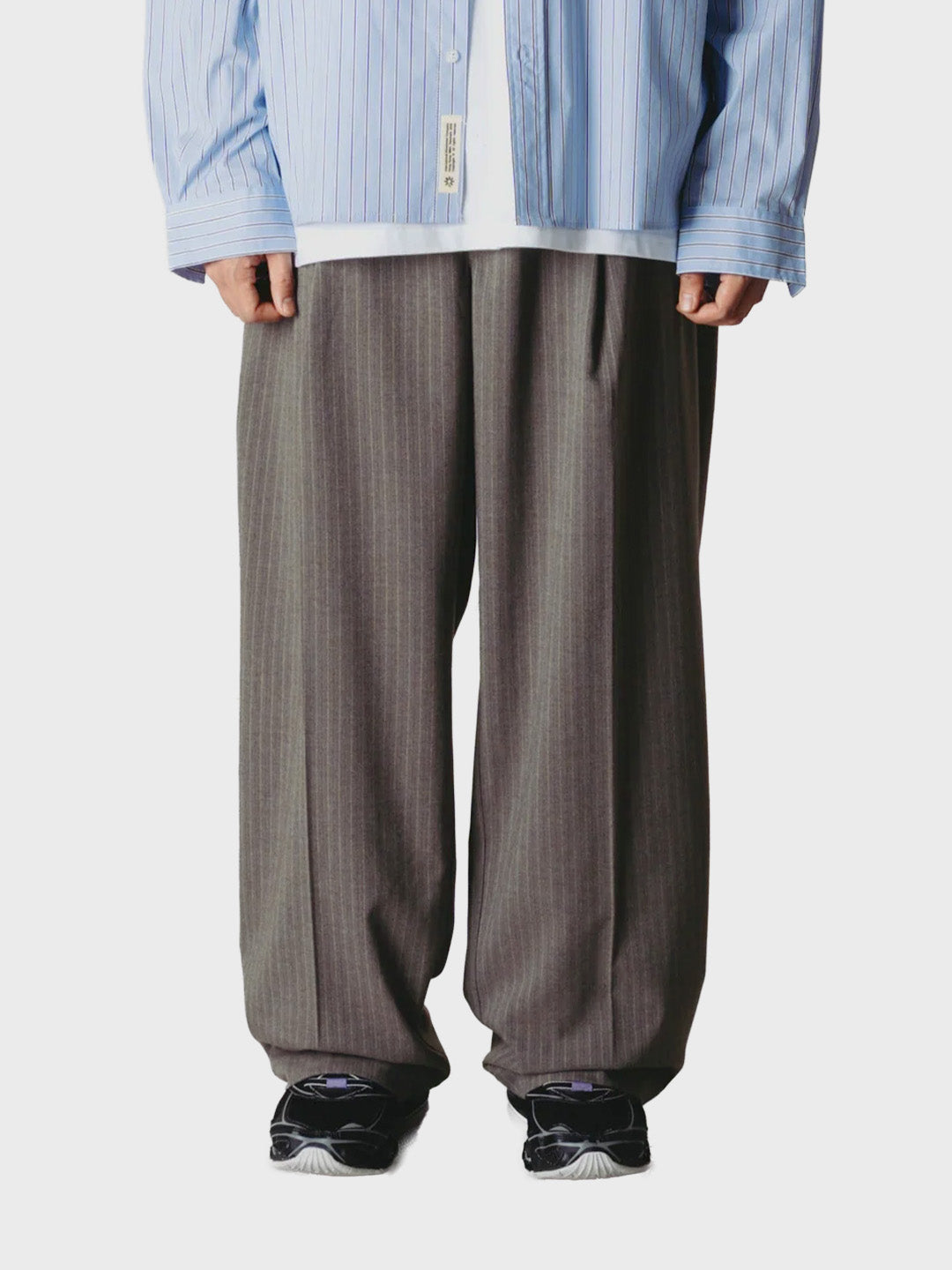 Woodbird WBBin HB Stripe Pants Grey