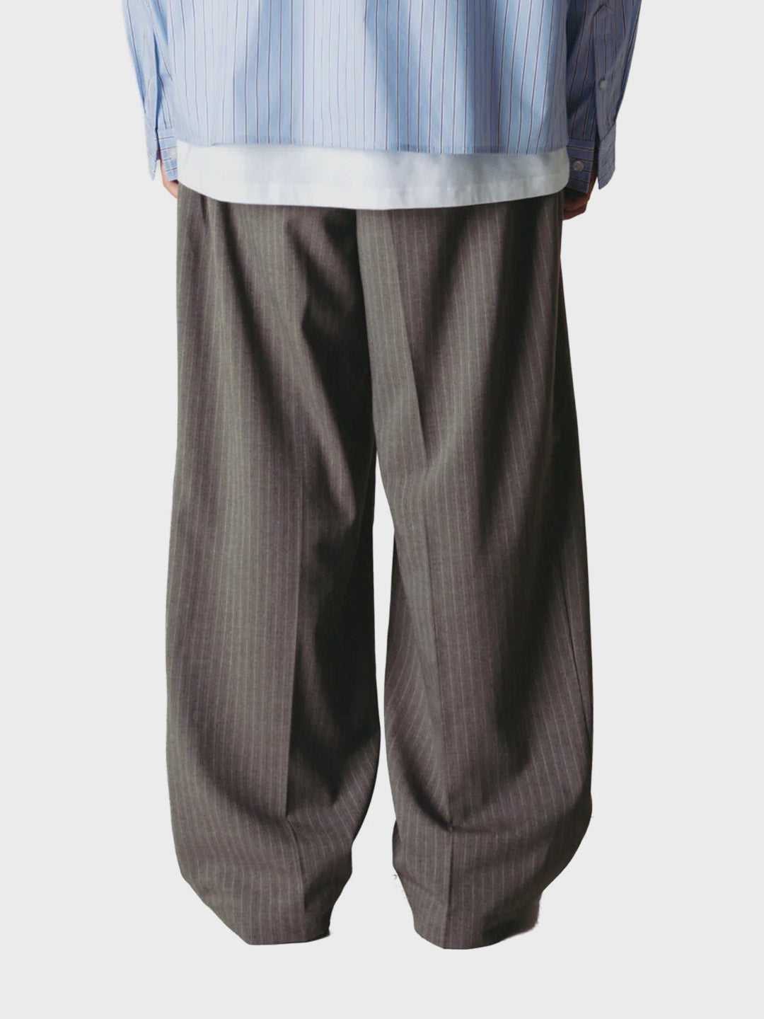 Woodbird WBBin HB Stripe Pants Grey – voorkant