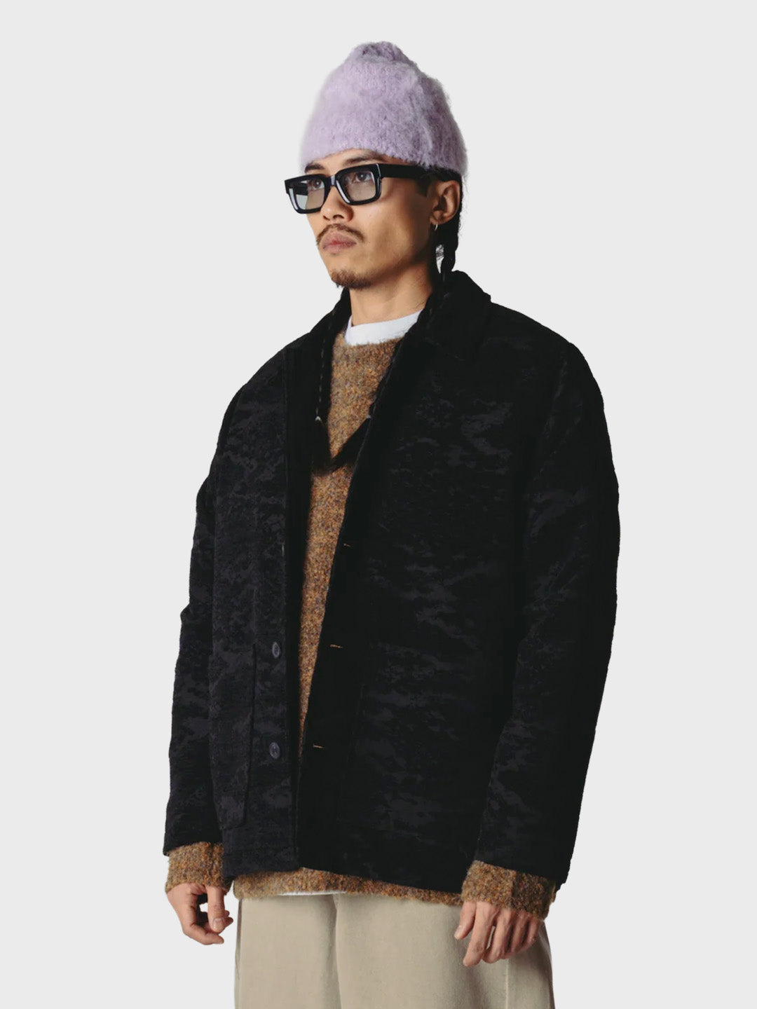 Woodbird WBBlade Chenille Jacket Black – zijkant