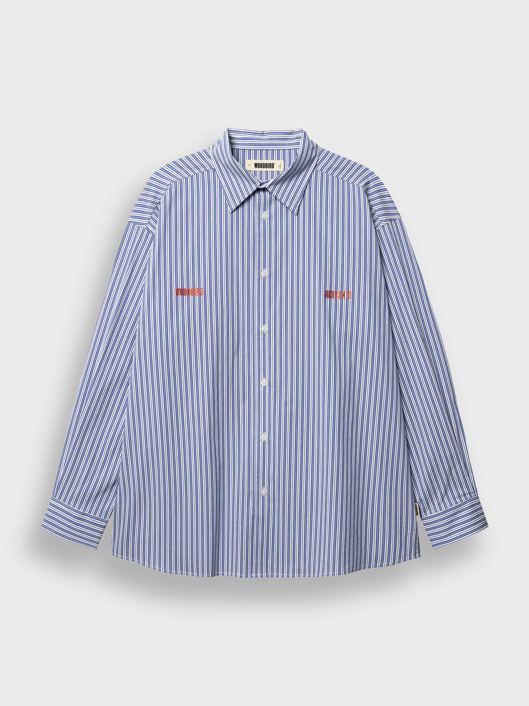 Woodbird WBBrooks Lion Shirt Light Blue - voorkant