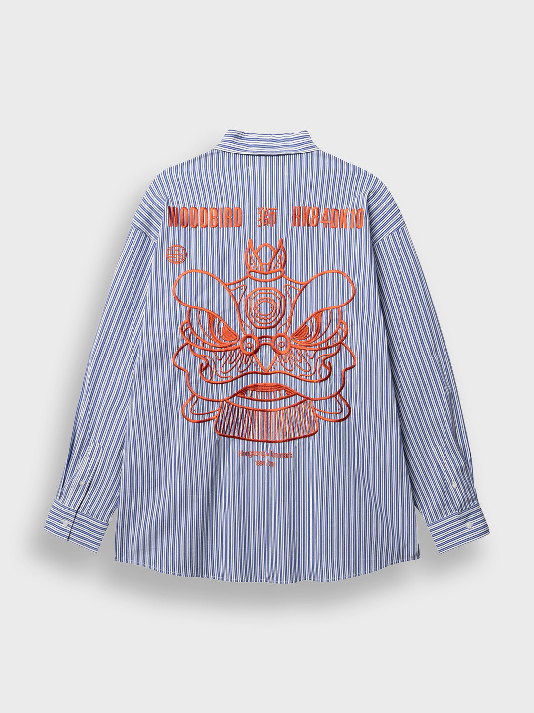 Woodbird WBBrooks Lion Shirt Light Blue - achterkant