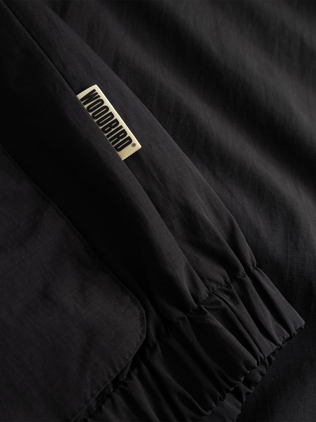 Woodbird WBDim Cargo Jacket Black - close-up label