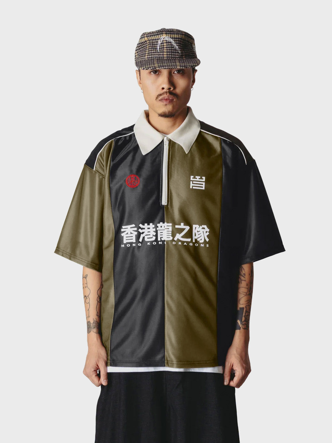 Woodbird WBHiro Sport Zip Polo Dark Olive