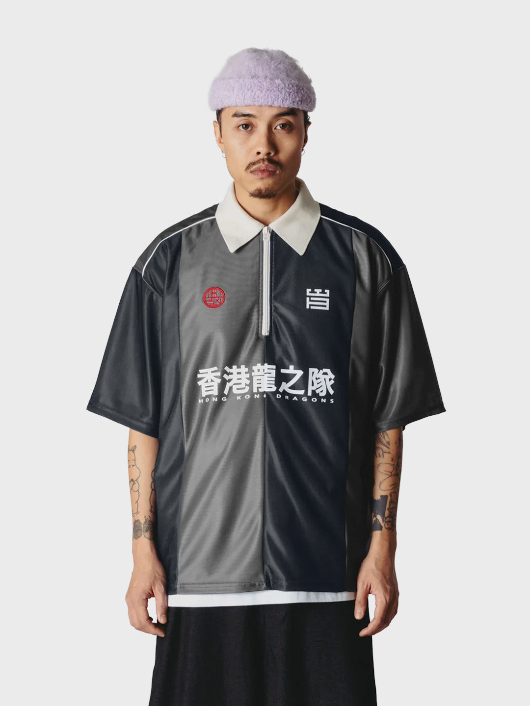 Woodbird WBHiro Sport Zip Polo Slate Blue