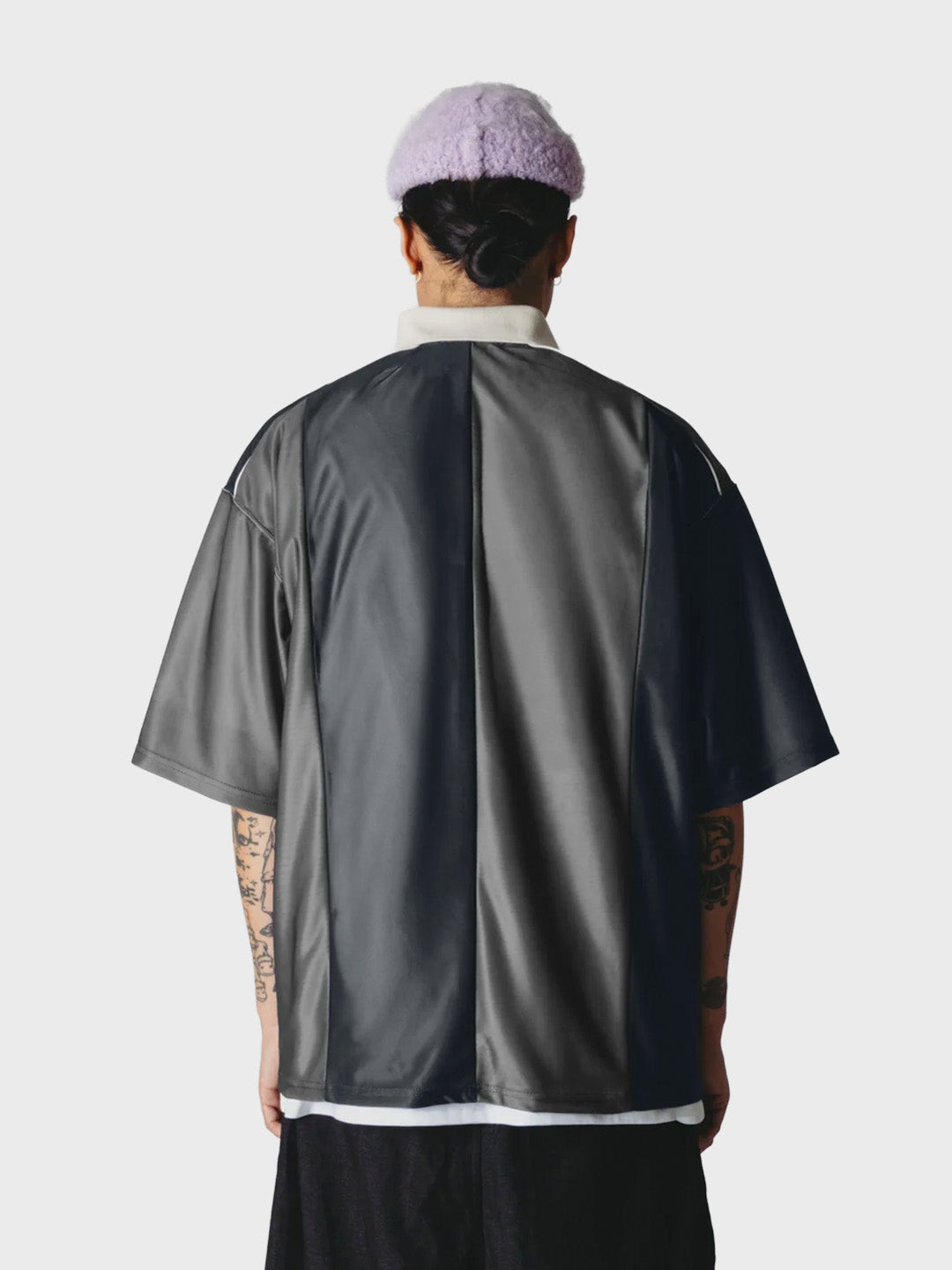 Woodbird WBHiro Sport Zip Polo Slate Blue – achterkant