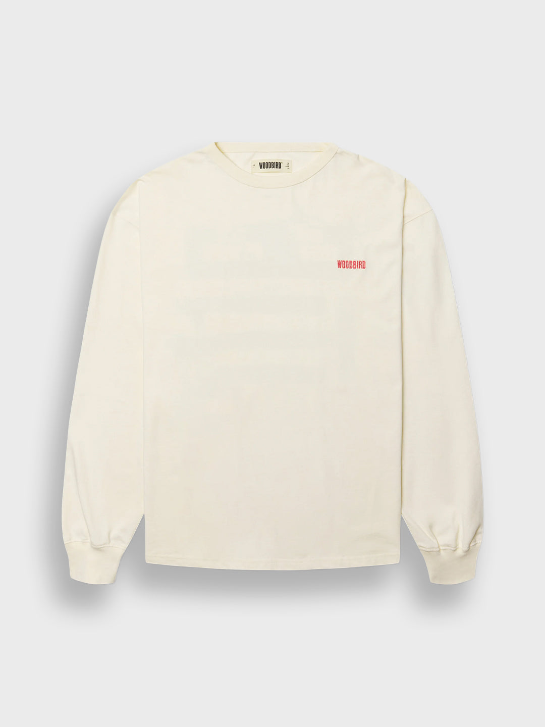 Woodbird WBJoes Mono Longsleeve Off-White – packshot voor