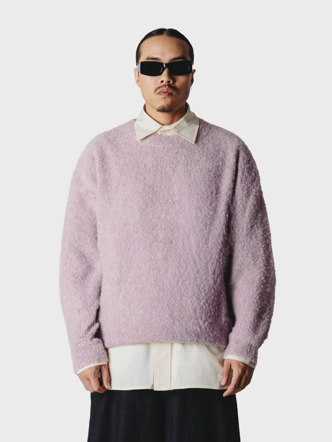 Woodbird WBKurt Loop Knitted Sweater | Dusty Violet