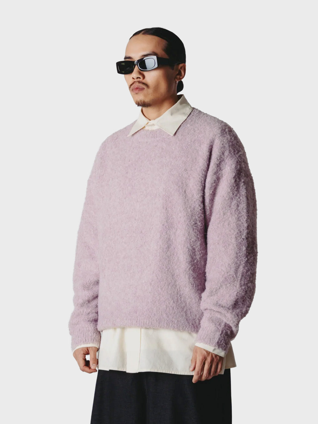 Woodbird WBKurt Loop Knitted Sweater | Dusty Violet