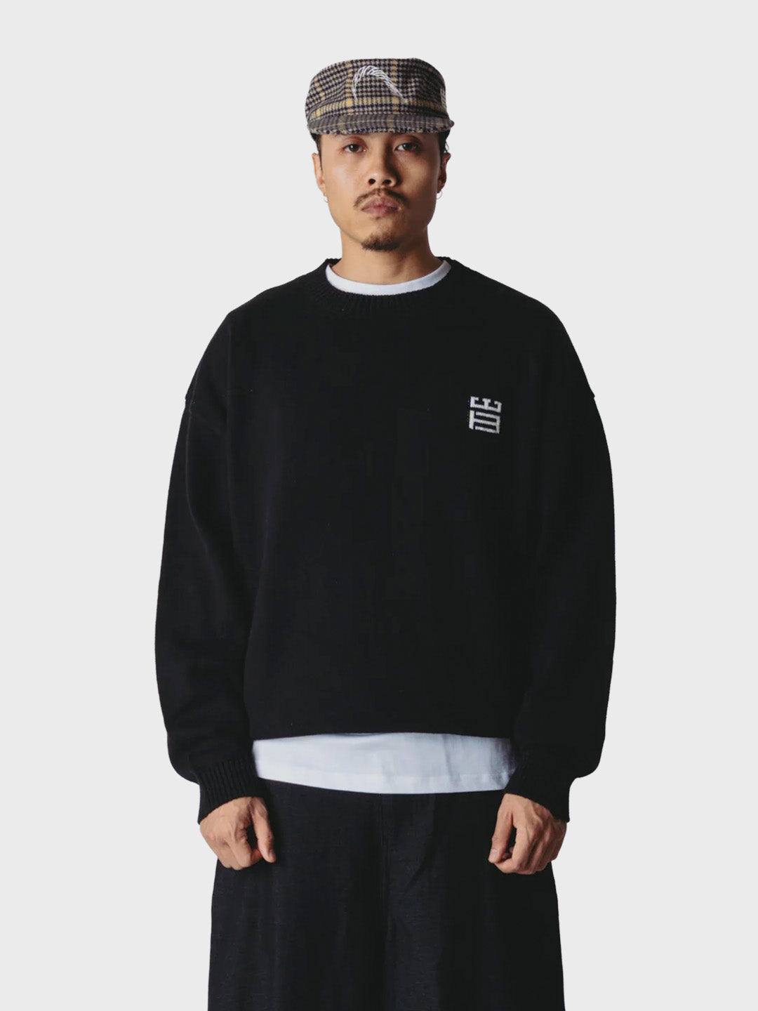 Woodbird WBKurt Knitted Sweater Black – voorkant