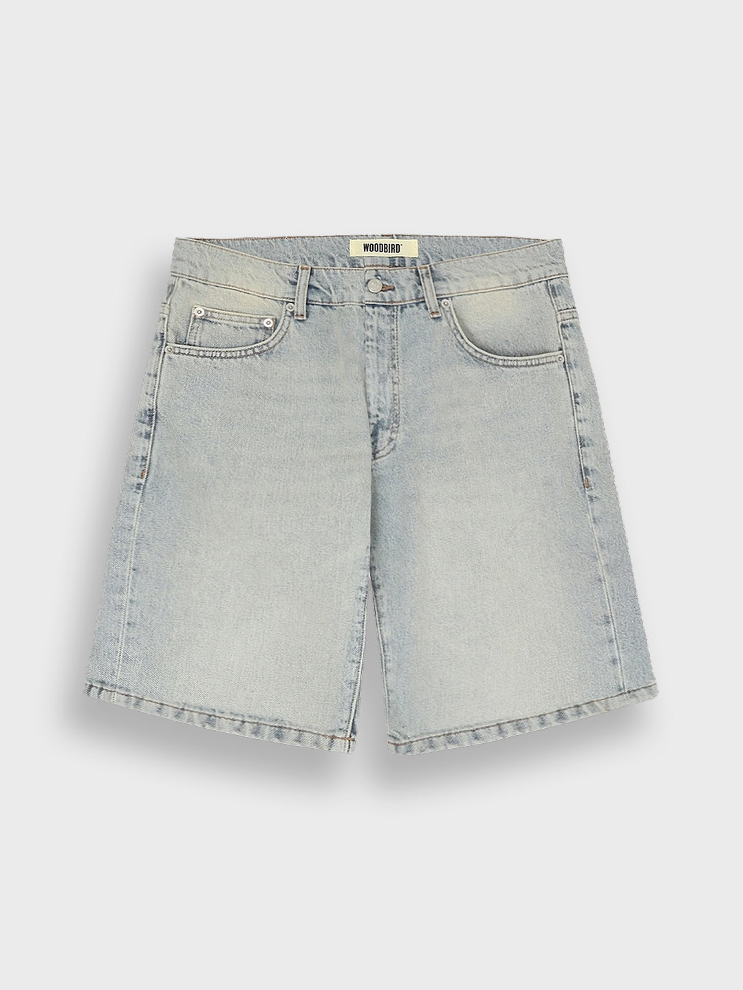 Woodbird WBLeroy Dawn Denim Shorts Light Blue - voorkant