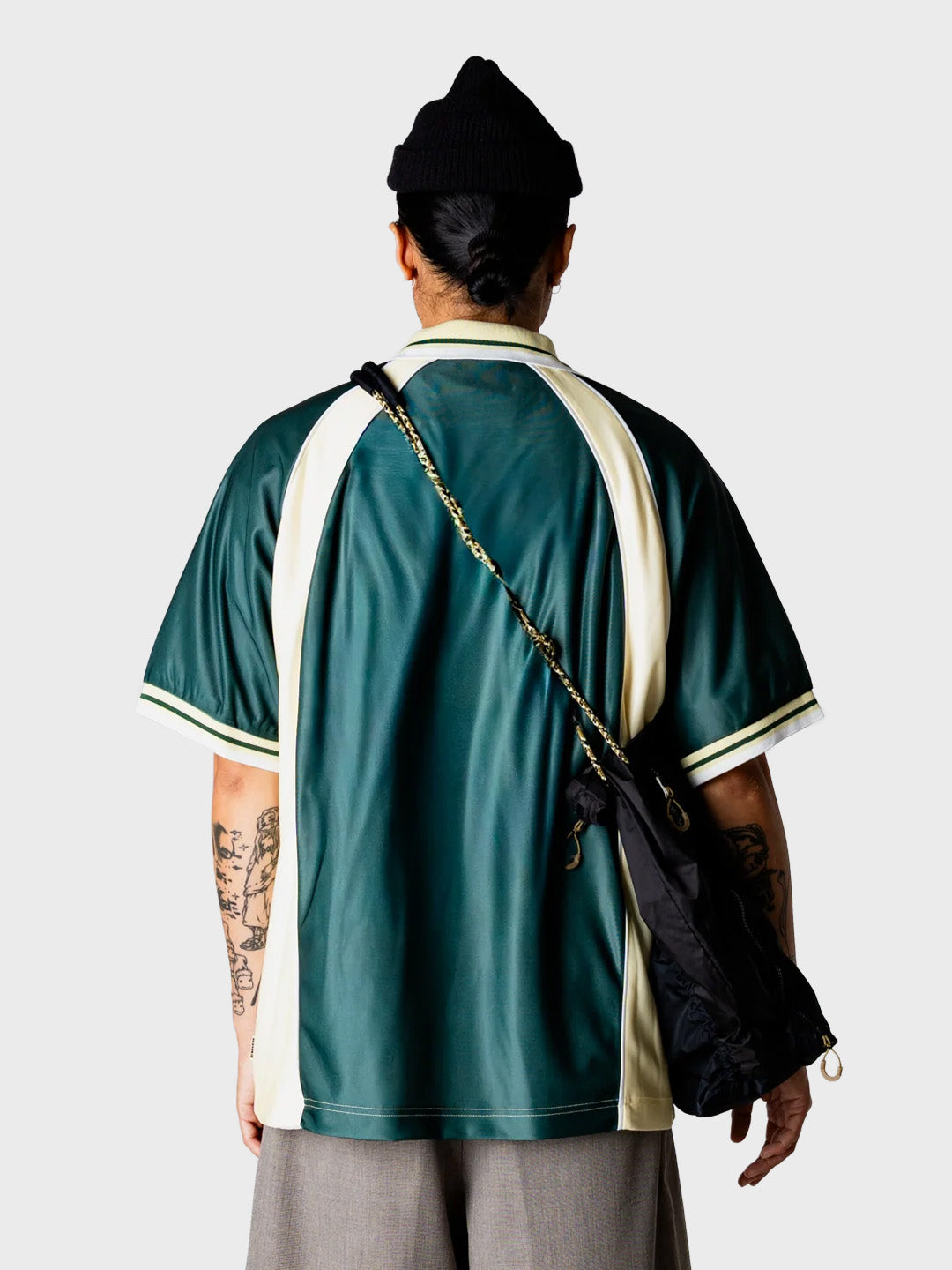 Woodbird WBTaka Sports Polo Pine Green - model achterkant