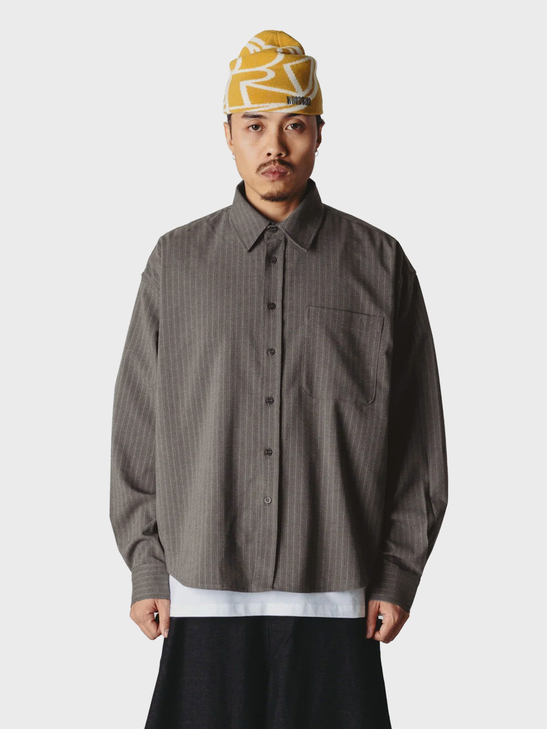 Woodbird WBXing HB Stripe Shirt Grey
