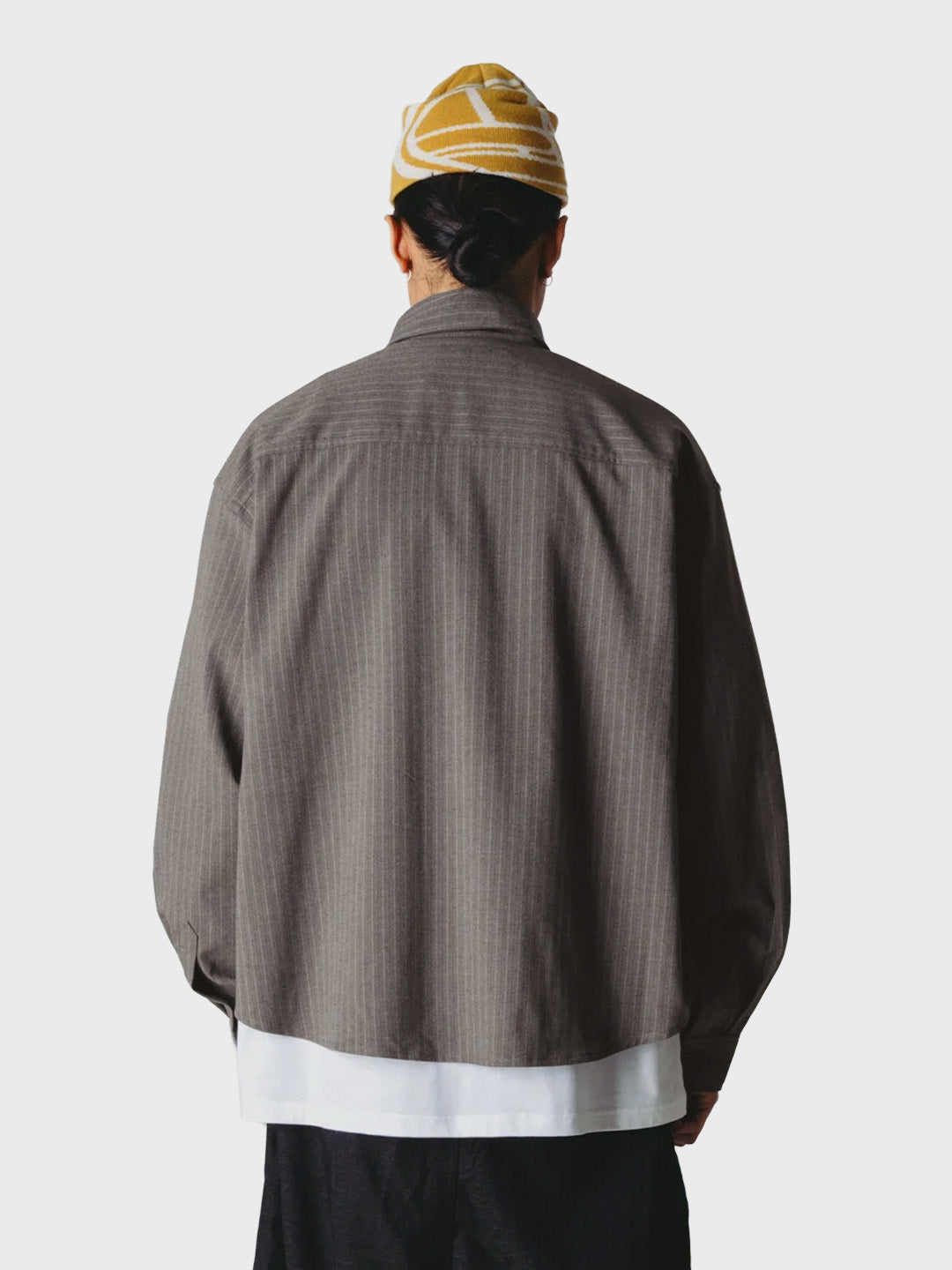Woodbird WBXing HB Stripe Shirt Grey – achterkant