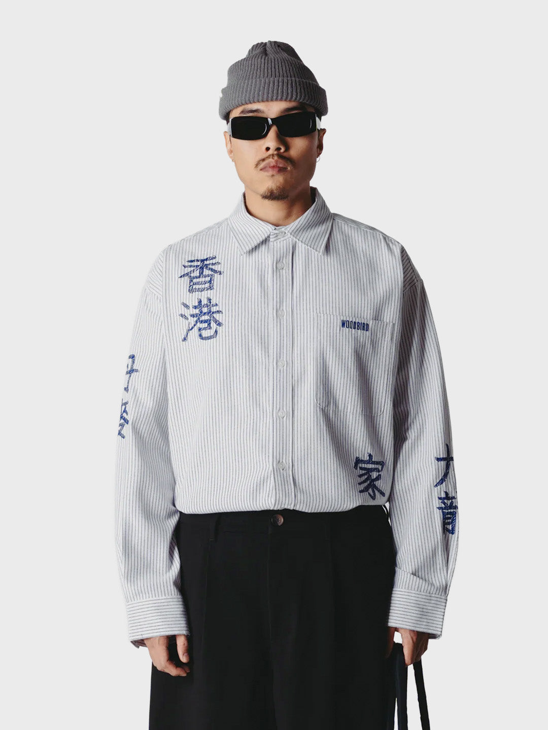 Woodbird WBXing Ox Writing Shirt White/Navy