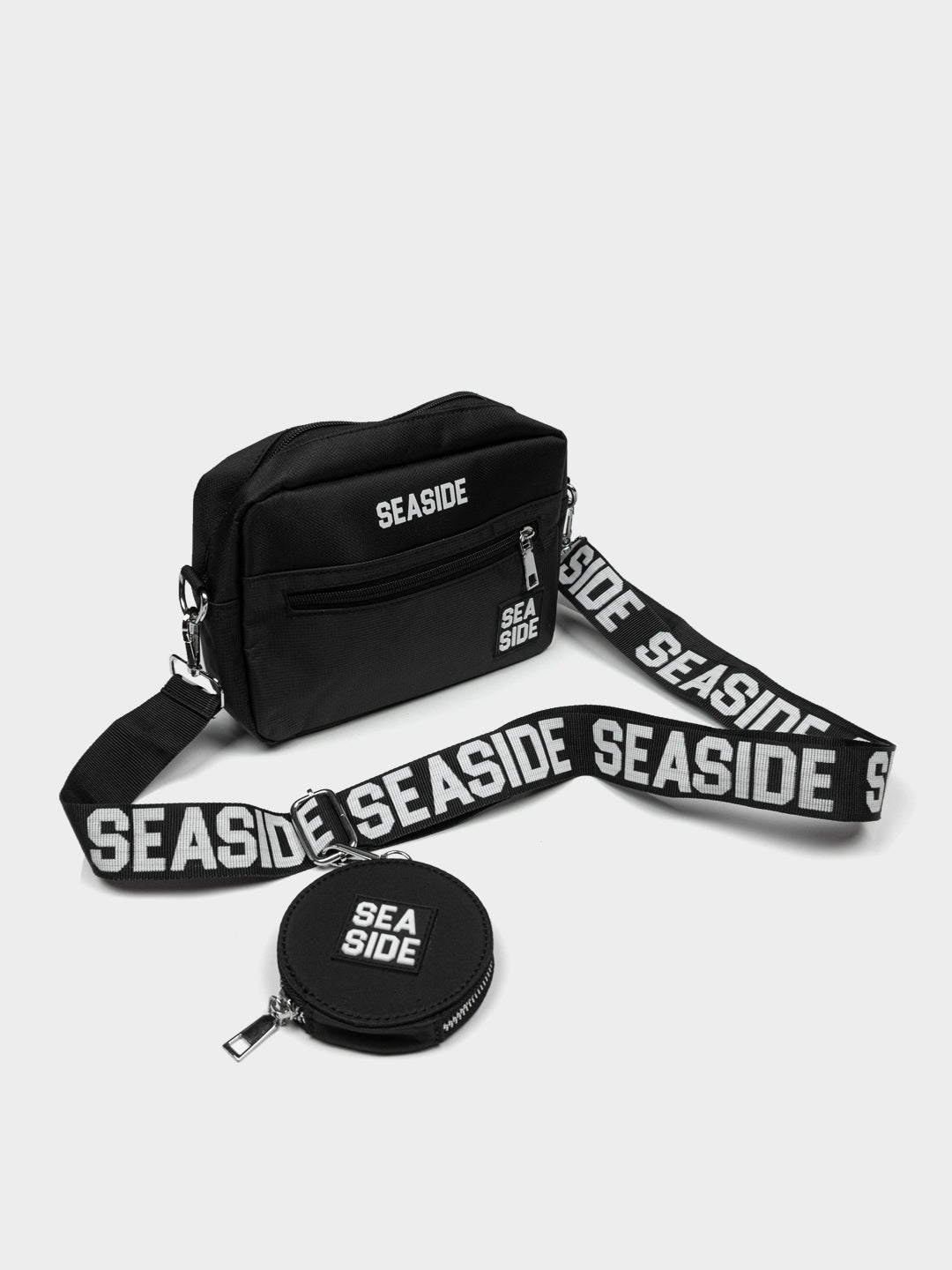Seaside Quin Messenger Bag | Black