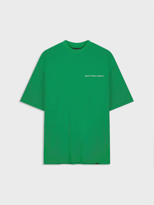 dont waste culture t-shirt groen