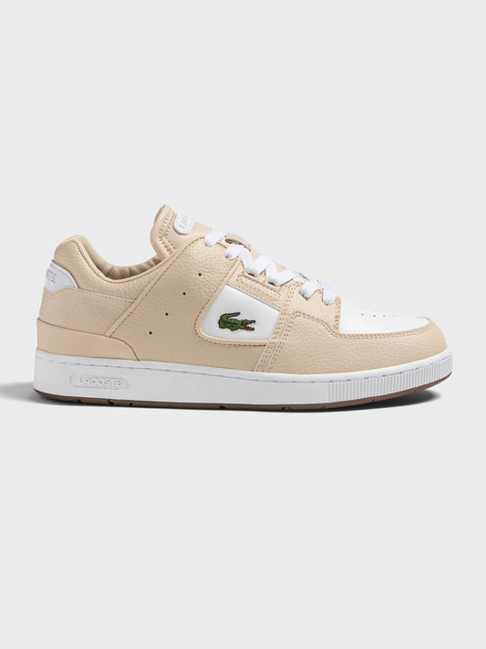 Lacoste court cage sneakers wit beige