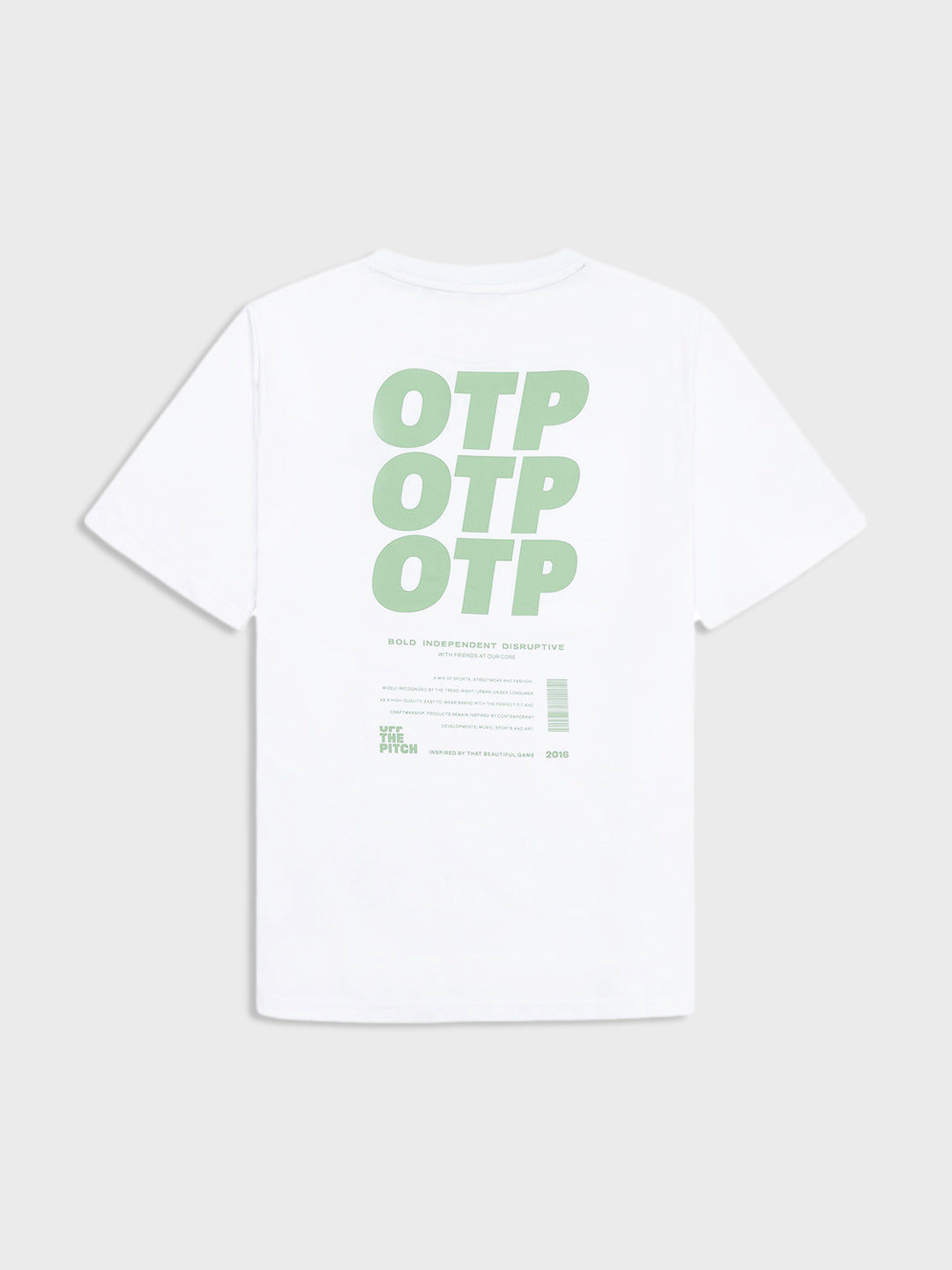 off the pitch t-shirt wit groen